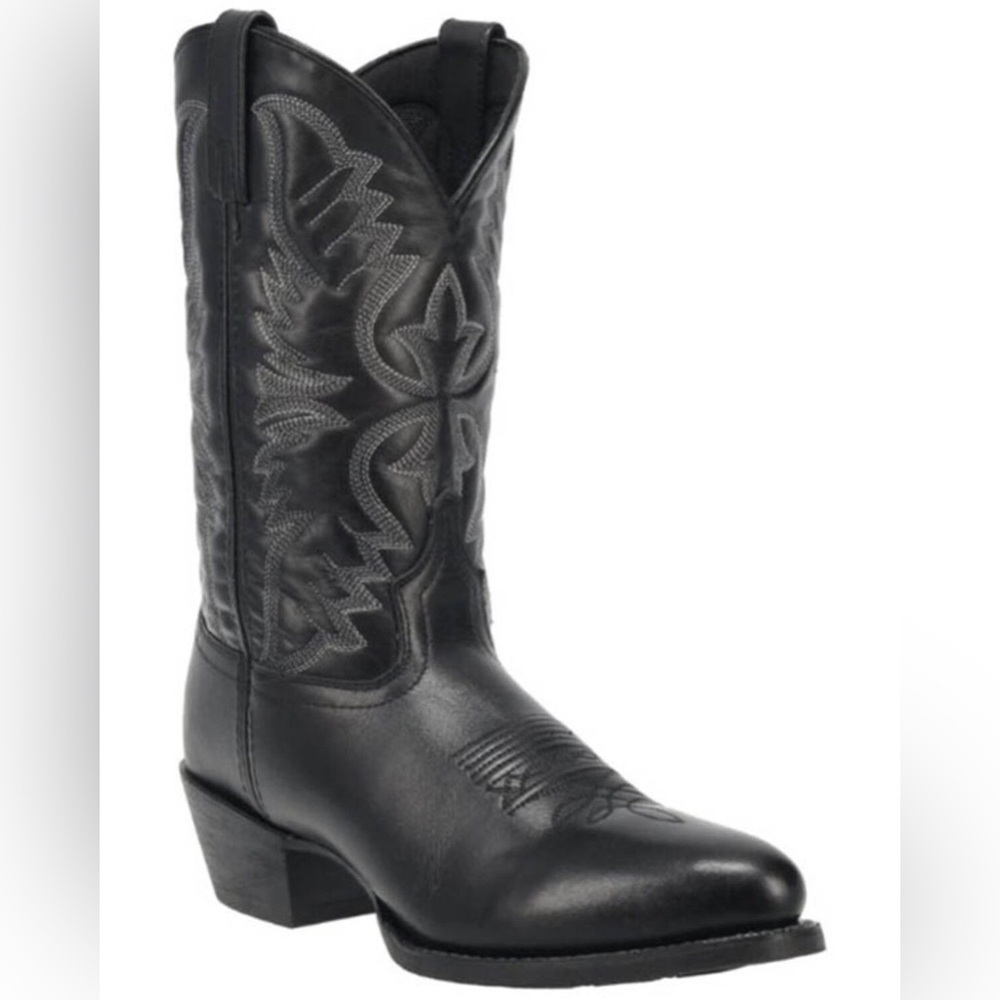 LAREDO MEN'S EMBROIDERED ROUND TOE WESTERN BOOTS